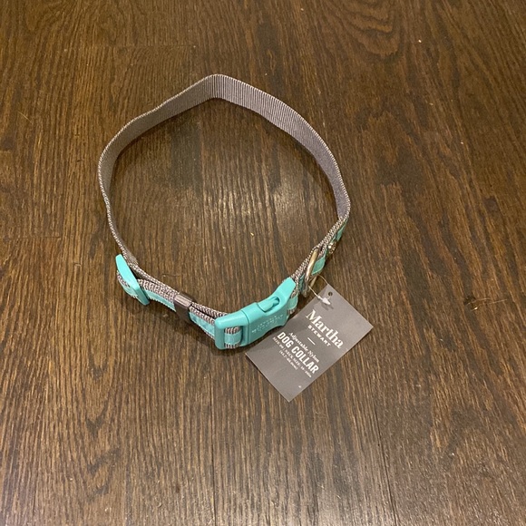 Martha Stewart Adjustable Nylon Dog Collar Size 20 - Neck 18-26" Mint Green/Gray - Picture 4 of 11